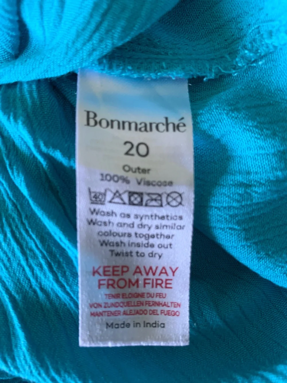 Turquoise Tiered A-Line Women's Skirt - Picture 3 of 3